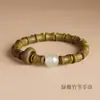 Pulsera de sándalo verde pulsera de bambú pulsera de festival de gran altura femenina sándalo placa de hombre nicho Wenwan cuentas de Buda fabricantes envían En Nombre de