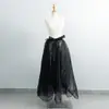 Moda Plisada Estilo Pastel Cosplay Anime Hada Falda Tutú con Malla Cintura Alta Irregular Falda de Tul Longitud Media con Cola Larga