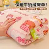 Sábana de Cama Estampada de Terciopelo de Leche Grueso de Alto Peso Clase a Tamaño Completo Invierno Sábanas de Cama Individual de Terciopelo para Bebé Juego de Tres Piezas