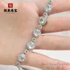 Nuevo Pulsera Facial de Huevo de Jadeíta Similar al Vidrio Incrustado de Lujo Ligero Chino para Mujeres Joyería de Mano de Calabaza Noble Exquisita de Gama Alta