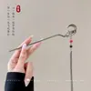 Nuevo Pasador de Borla Estilo Chino para Mujer, Pasador Rojo de Gama Alta Estilo Antiguo, Tocado de Pasador con Borla Floral para Hanfu