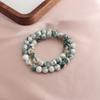 Nueva pulsera china de piedra natural con diseño de Dalí y morganita con doble anillo de cristal, pulsera de dopamina a la moda, ideal para ir al trabajo.