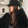 Gorro Cloche de Lana para Otoño e Invierno para Mujer, Sombrero Pequeño de Moda y Elegante, Estilo Retro de Socialité, Cálido Gorro de Pescador para Jóvenes y Personas de Mediana Edad