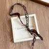 Collar de Tela con Cuentas de Madera, Elegante y Sencillo, Cadena para Suéter Estilo Étnico Retro, Joyería de Nicho para Mujer, Gama Alta