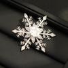 Broche Clásico, Elegante y de Alta Gama de Copo de Nieve Giratorio de Doble Capa, Elegante Broche Versátil Bañado en Oro, Accesorios Regalo para Hombres y Mujeres