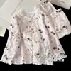 Pijama de Algodón Nube para Niñas Estilo Dulce y Lindo Primavera y Otoño Manga Larga Pantalón Largo Dibujos Animados Conjunto de Ropa de Casa para Niños Holgado