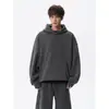 Conjunto de Sudadera con Capucha de Color Sólido de Peso Pesado Estilo Casual para Hombre, Temporada de Primavera, Marca de Moda Oversize, Corte Holgado para Adolescentes, Conjunto Fresco y Elegante