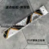 Bolsa Pop Empaquetada Individualmente con Asa Larga, Envuelto con Pañuelo de Seda, Pañuelo Pequeño de Satén Estampado, Cinta, Cinta de Regalo