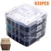 635 Piezas Caja Hebilla Parachoques Guardabarros Remache Clip Plástico Nylon Juego Combinado Clip de Fijación