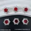 Pulsera Brazalete Collar Joyería de Copo de Nieve con Cierre de Cuentas DIY Corte Rosa Milenio Zirconia