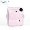 Para uso da câmera clapper instax mini12 capa protetora transparente estojo de armazenamento capa protetora de cristal sem fio