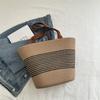Bolsa Versátil de Palha Trançada, Bolsa Trançada Estilo Floresta, Bolsa de Ombro Ins, Bolsa de Praia Casual de Alta Qualidade e Estilosa para Viagem e Férias