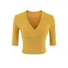Atacado de roupas femininas transfronteiriças 2026 outono novo doce e picante gola V justa curta conjunto de saia midi elástica de cintura alta