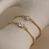Pulseira Wanxing Estilo Europeu e Americano Ouro 18K Aço Inoxidável Coração Redondo Zircônia, Luxo Leve, Versátil, Joias de Alta Qualidade para Comércio Transfronteiriço