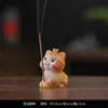 Ornamento Criativo de Gatinho Fofo Porta Incenso para Uso Interno em Casa, Bandeja de Incenso, Suporte de Incenso, Queimador de Incenso, Pet de Chá para Mesa de Chá, Queimador de Incenso
