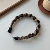 Diadema Francesa con Piedras de Strass para Mujer 2025 Nueva de Alta Gama Elegante Dentada Antideslizante Reversible Diadema para Lavarse la Cara