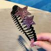 Nueva diadema de estrella de cinco puntas, artefacto para terminar el cabello roto, horquilla con diamantes de imitación, diadema flocada, accesorios para el cabello para lavarse la cara, clip para tocado