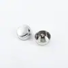 Botones de aleación de zinc cosidos a mano en stock para venta al por mayor, botones metálicos de seta curvada, botones decorativos para ropa y bolsos, accesorios textiles