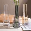 Estilo Ins Lujo Ligero Simple Jarrón de Vidrio Transparente Arreglo Floral Cultivo en Agua Flores Verdes Plantación Pequeños Adornos de Jarrón Estilo Nórdico para Sala de Estar