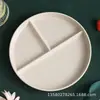 Prato Dividido Prato de Alto Valor de Cor Prato de Redução de Gordura Prato Doméstico para Comida Ocidental Plástico Separado Prato de Café da Manhã Salah