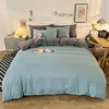 Conjunto de Lençóis de Cor Sólida de Quatro Peças, Capa de Edredom, Conjunto de Roupa de Cama de Três Peças para Cama de Solteiro de Dormitório Estudantil Atacado Comércio Exterior Transfronteiriço