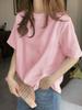 Camisetas de Manga Curta de Algodão Puro Pesado 230g Cuidadosamente Selecionadas para Homens e Mulheres Brancas Camisetas Masculinas Camisetas Lisas Marca da Moda Manga Curta Atacado