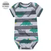 Comércio Exterior Roupas Infantis Verão Bebê Meninos e Meninas Bodys e Macacões de Manga Curta com Botões Comércio Exterior Transfronteiriço