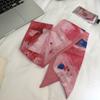 Celebridad de internet tablero de ajedrez rejilla corbata para el pelo banda para el pelo femenina verano francés súper hada pata de gallo cinta bufanda multifuncional cinturón