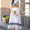 Vestido de playa de viaje Sanya Tailandia con correa de estilo étnico 2023 Verano nuevo vestido con correa estampada de estilo étnico