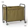 Carrito Cónico de Acero Inoxidable para Ropa Blanca de Hotel y Casa de Huéspedes, Carrito de Recolección de Bolsas de Lavandería, Carrito de Servicio de Reciclaje de Ropa Sucia para Lavandería