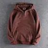 Moletom básico de cor sólida com capuz vibe americana masculino outono e inverno nova marca da moda versátil top de casal jaqueta
