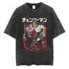 Camiseta Manga Corta Cuello Redondo Lavable Anime Motosierra Y2Kt Ropahombre Ropa de Hombre Estilo Nuevo Camiseta Camiseta de Hombre