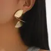 Pendientes Metálicos Irregulares Europeos y Americanos de Moda Simples para Mujer, Pendientes Geométricos Personalizados en Forma de S con Lentejuelas, Pendientes Versátiles Elegantes