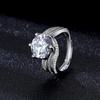 Venda Quente Tiktok Anel de 5 Quilates Terceira Geração Anel História de Amor Feminino Anel de Diamante de Alta Qualidade Oito Corações Oito Flechas Anel Aberto Ajustável da Moda