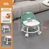 Taburete de Acrílico con Ruedas Giratorias Silenciosas, Silla Pequeña para Uso en Casa, Taburete Bajo, Silla Móvil con Respaldo, Silla Giratoria