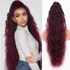 Coleta Sintética Estilo Europeo y Americano para Mujer, Cabello Largo Rizado Ondulado, Rizado Tipo Maíz Esponjoso, Coleta con Pinza de Garra, Fibra de Alta Temperatura