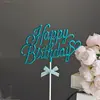 Inserto de Pastel de Feliz Cumpleaños Tridimensional Transfronterizo Plástico Estampado en Caliente Decoración de Pastel de Feliz Cumpleaños Suministros para Fiesta