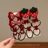 Presilha de Cabelo Infantil Orelha de Coelho Laço de Pérola 2025 Grampo de Cabelo de Veludo para Meninas Acessório de Cabeça de Ano Novo para Menina Tiara de Ano Novo