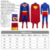 Nuevo Superman Man of Steel Cos Disfraz de Jumpsuit Halloween Héroe Clark Kent Body Capa Roja