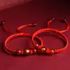 Pulsera de cuerda roja del zodiaco ágata rojo natural pulsera de cuentas de la suerte para hombres y mujeres estilo igual que Putuo Mountain TikTok
