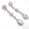 Pendientes colgantes nuevos de moda para mujer, con temperamento transfronterizo de Europa y Estados Unidos, pendientes de circonita, pendientes de boda exquisitos.