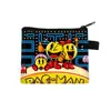 Cartera de monedas de dibujos animados de Pac-Man, monedero con cremallera, tarjetero con temática de videojuegos y bolsa para guardar auriculares - al por mayor