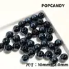 Cuentas Redondas Pequeñas Chapadas 10 mm Cuentas para DIY Accesorios Brillantes Hechos a Mano Material de Cuentas Aretes Pulsera Collar Joyería