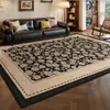 Tapete para Sala de Estar, Estilo Retrô Francês, Lavável e Limpável, Estilo Vintage, Impermeável, Tapete de Chão para Sofá de Quarto, Grande Área, Cobertura Total, Dropshipping