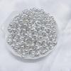 Prata Esterlina S925 Contas Redondas Olho de Gato Escovado Contas Espaçadoras para Colar Pulseira DIY Contas Soltas Acessórios para Miçangas Artesanais Atacado em Estoque