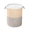 Cesta de lavandería plegable de tela, cesta de lavandería vertical a prueba de polvo, cesta de lavandería grande laminada de PE, cesta de lavandería tipo barril, venta al por mayor