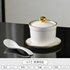 Tazón de cerámica especial estilo palaciego para estofado de hotel con tapa, tazón a prueba de agua para estofado de golondrinas, tazón de sopa para el hogar, tazón para huevo al vapor de restaurante, olla para estofado