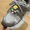 Zapatos deportivos de cuero y EVA con suela ligera, talla 27-37, para niños mayores, venta al por mayor de zapatos infantiles, zapatillas casuales tipo papá para niños 6590