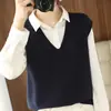 Colete Tricotado sem Mangas para Mulheres, Estilo Coreano Solto Casual, Top sem Mangas para Primavera e Outono, Nova Roupa de Exterior Feminina