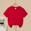 Camiseta Personalizada de Manga Corta con Cuello Redondo para Niños Uniforme de Clase de Jardín de Infancia Camiseta Cultural de Algodón Puro Camiseta Publicitaria Se Puede Imprimir Texto Pedir desde 1 Pieza